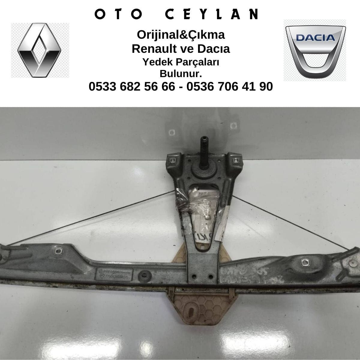 7700434698 Clıo Symbol Sağ Arka Cam Krikosu Çıkma Orijinal