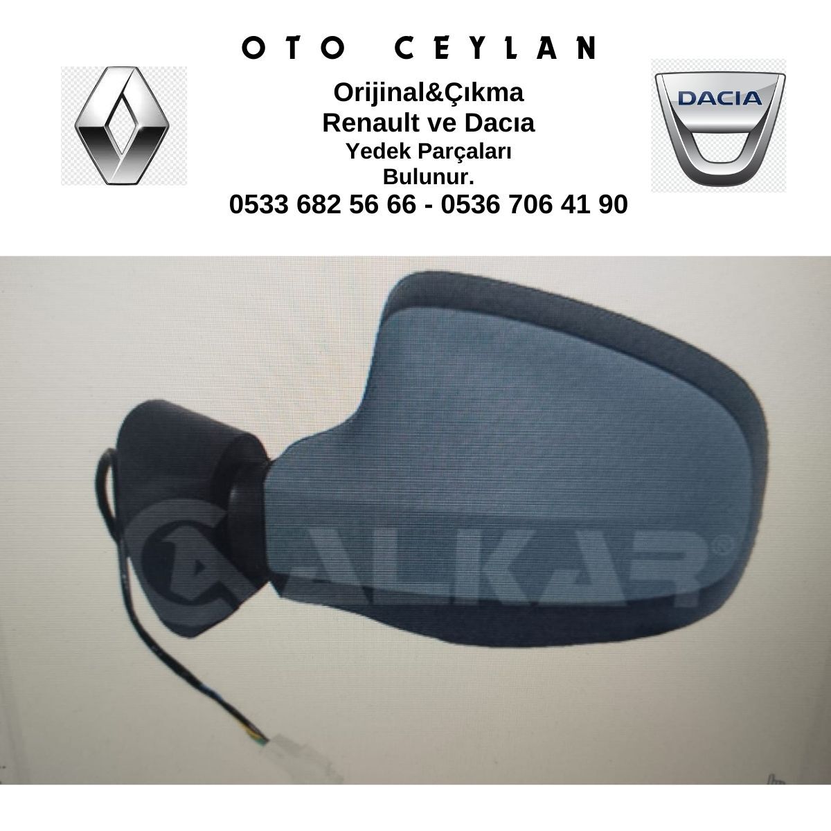 963023520R DUSTER SOL AYNA ELEKTRİKLİ SIFIR