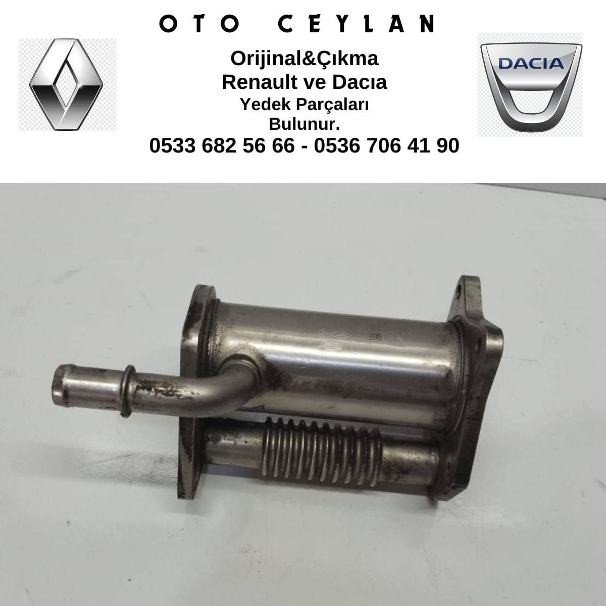 147356133R 147355713R Renault /Dacıa 1.5 DCI Egr Eksoz Soğutucu Çıkma Orijinal