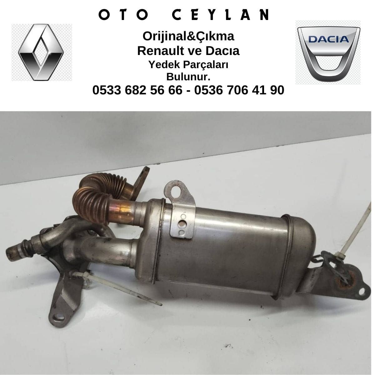 147357324R 147358238R 147355813R Megane 4 EGR Soğutucu Çıkma Orijinal