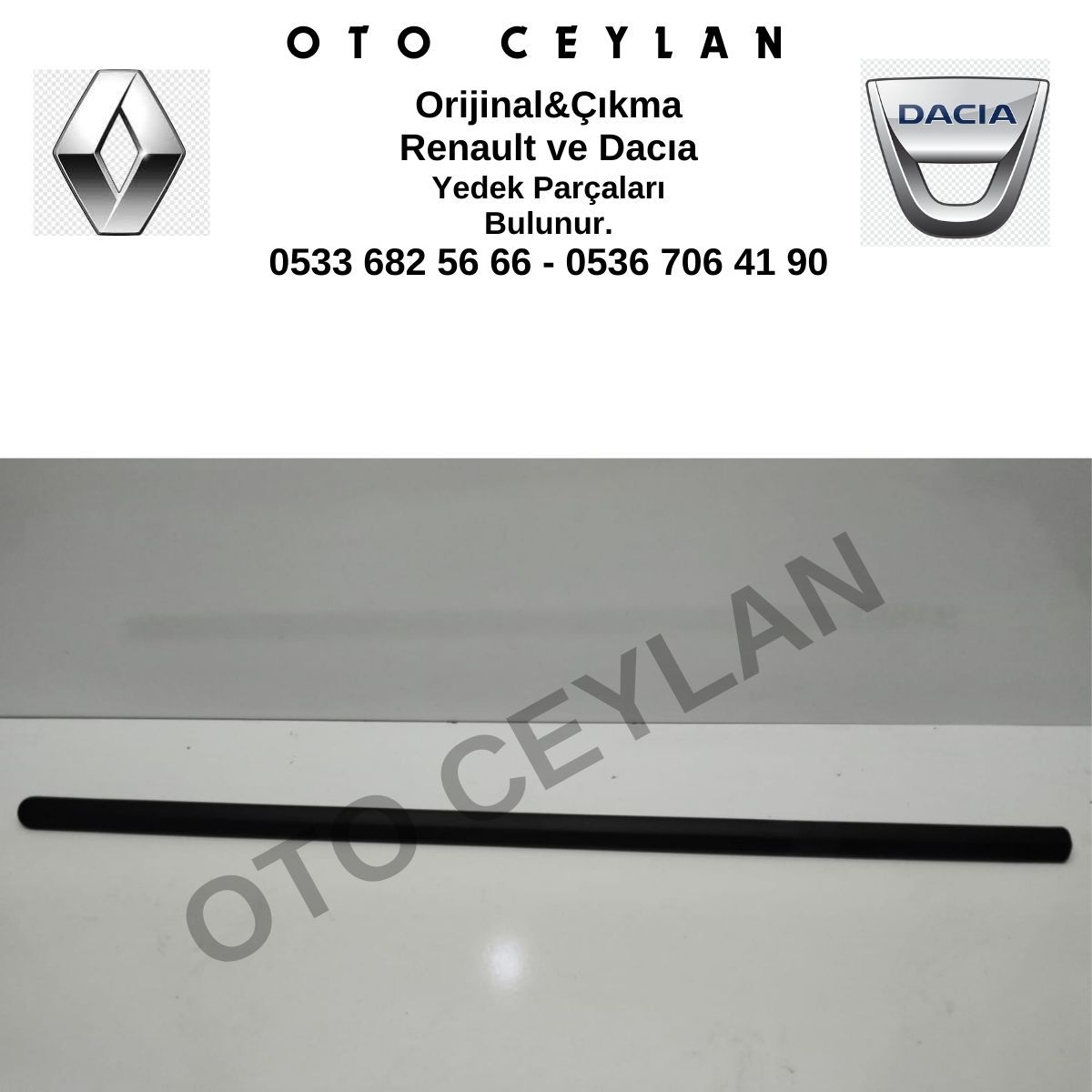 6001546710 Dacia Logan Sağ Sol Uyumlu Ön Kapı Bandı Sıfır Orijinal