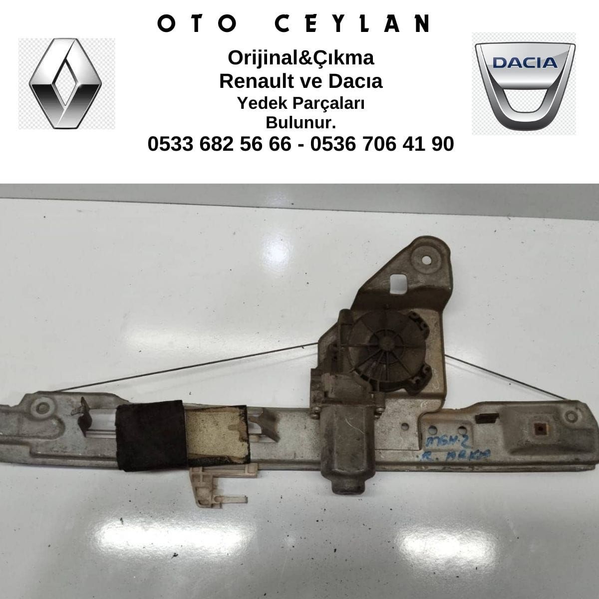 8201010921  8200028068 Megan 2 Sağ Arka Cam Krikosu Çıkma Orijinal