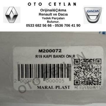 M200072 R.19 Sağ Ön Kapı Bandı Sıfır Yan Sanayi