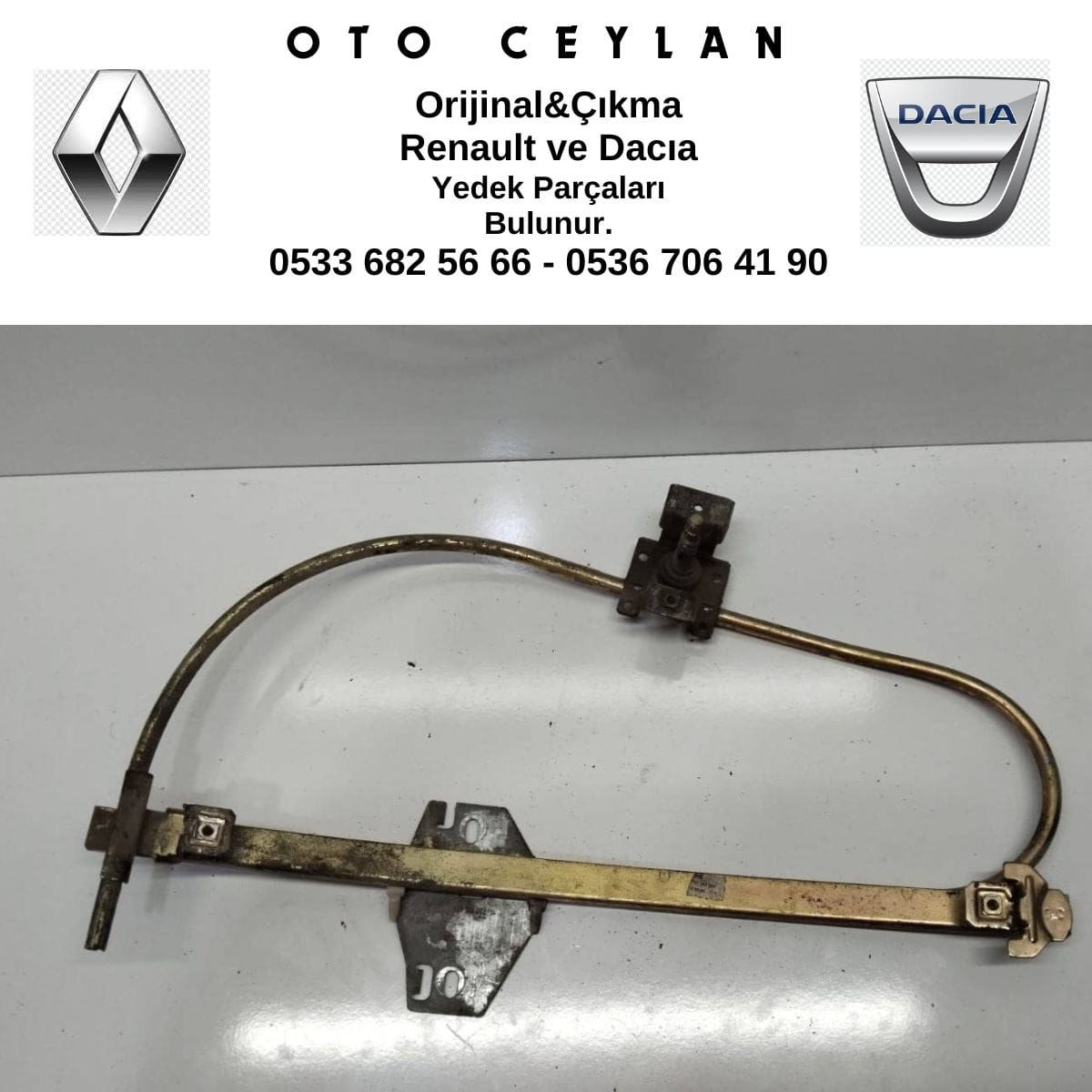 7702253024 R.19 Sağ Arka Cam Krikosu Çıkma Orijinal