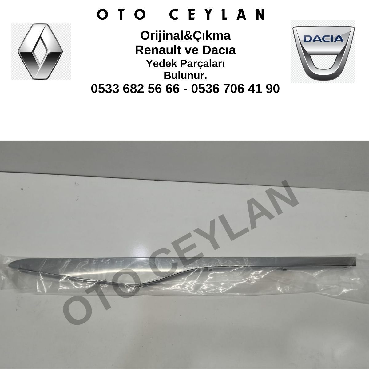 828213777R Clio 4 Sol Arka Kapı Bandı Sıfır Yan Sanayi