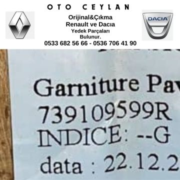 739109599R Sandero 3 Tavan Döşemesi Çıkma Orjinal