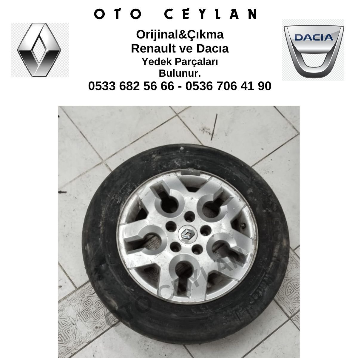 Kango 3 Jant 5 Bion 15İnc Orijinal Çıkma