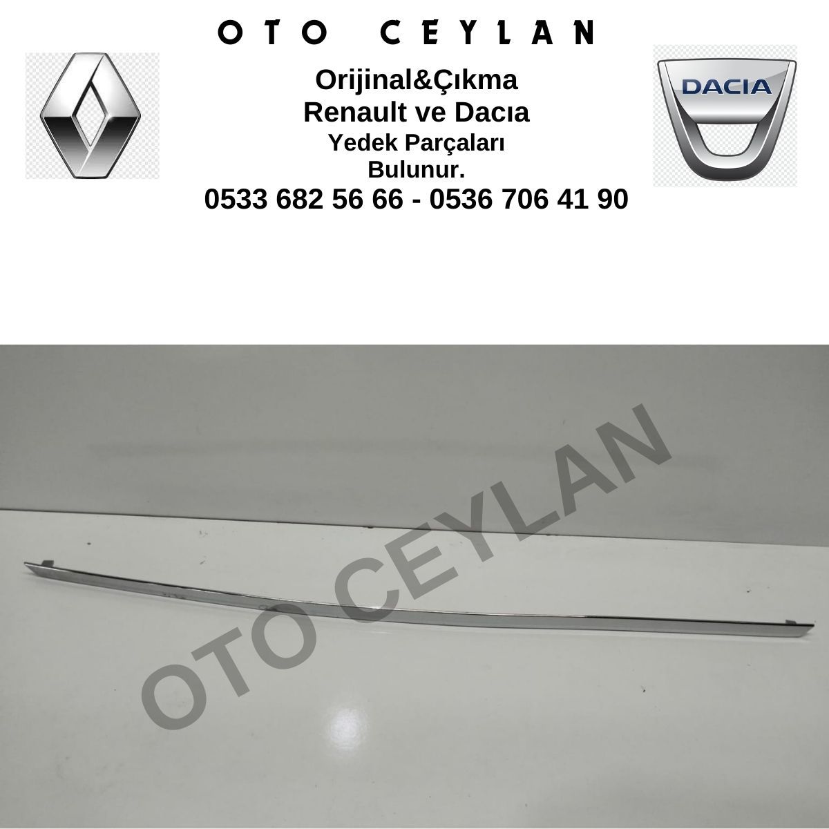 MRL-200184 Fluence Bagaj Kapağı Krom Nikelaj Sıfır Yan Sanayi