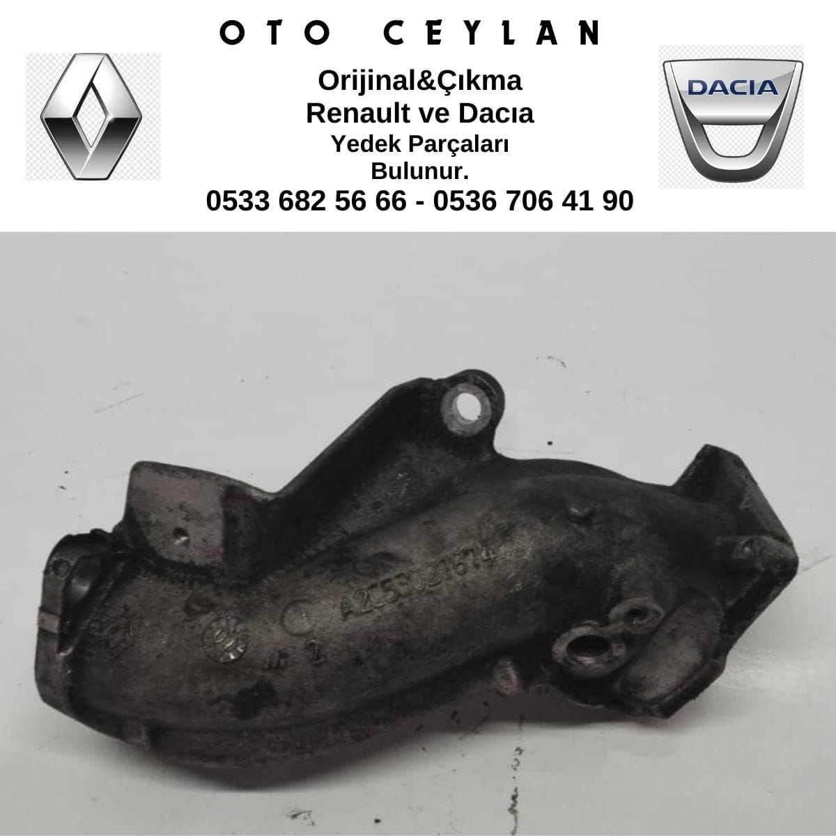 A2C53027874 Scenic EGR Emme Borusu Hattı 2007 1.9 dCi Çıkma Orijinal