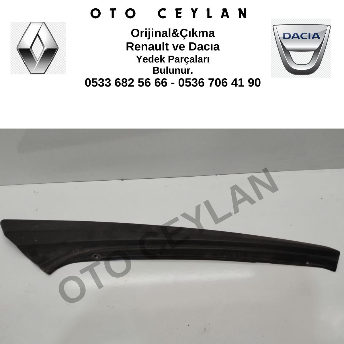 7704001460 R.11 Flash Sağ Arka Oluk Nikelajı Çıkma Orijinal