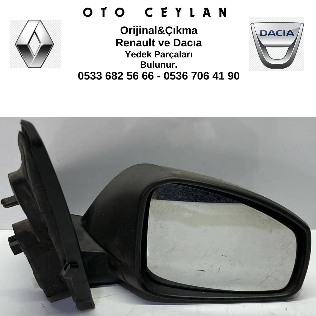 963010175R Fluence Sağ Ayna Çıkma Orjinal