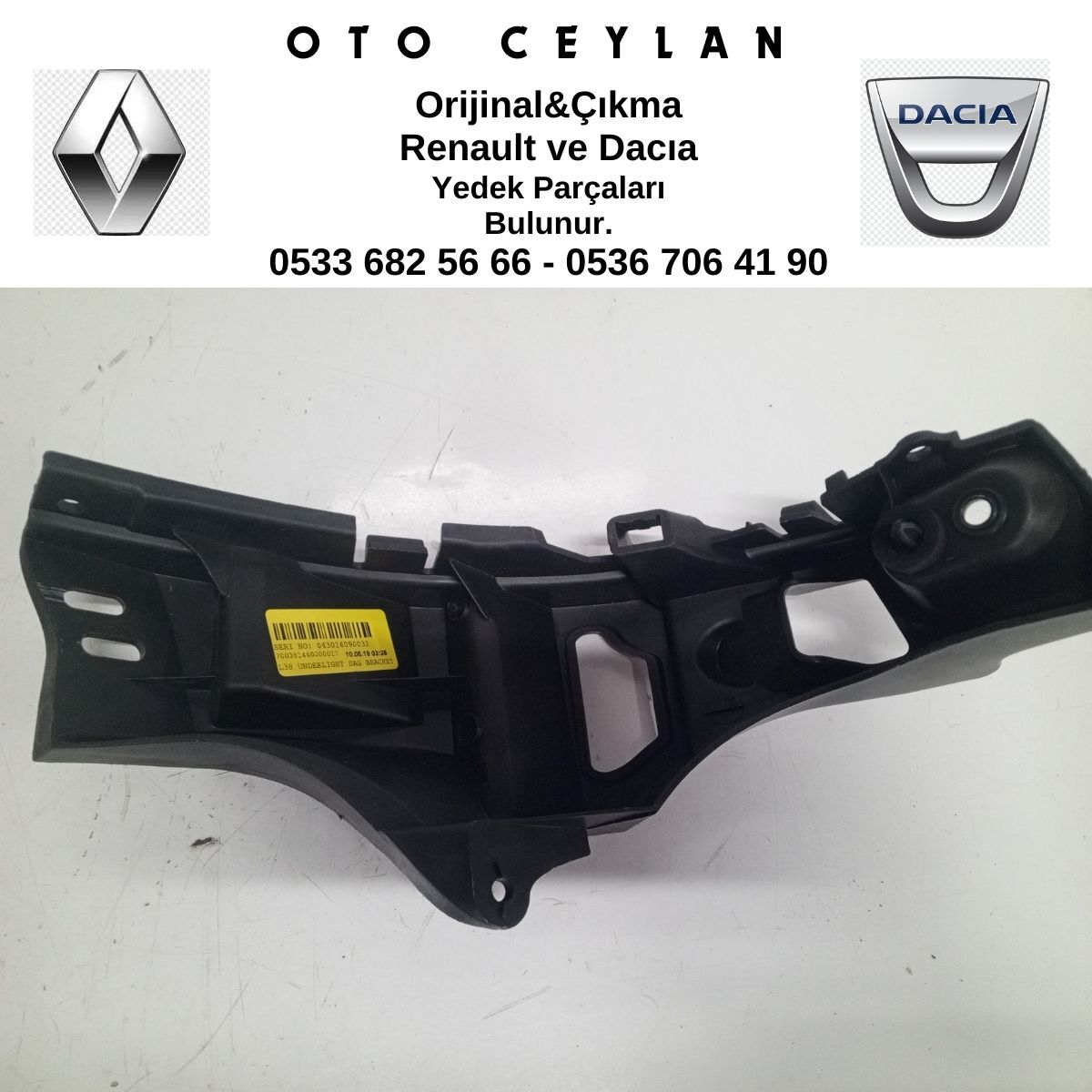 850440017R FLUENCE ARKA TAMPON BRAKETİ SAĞ