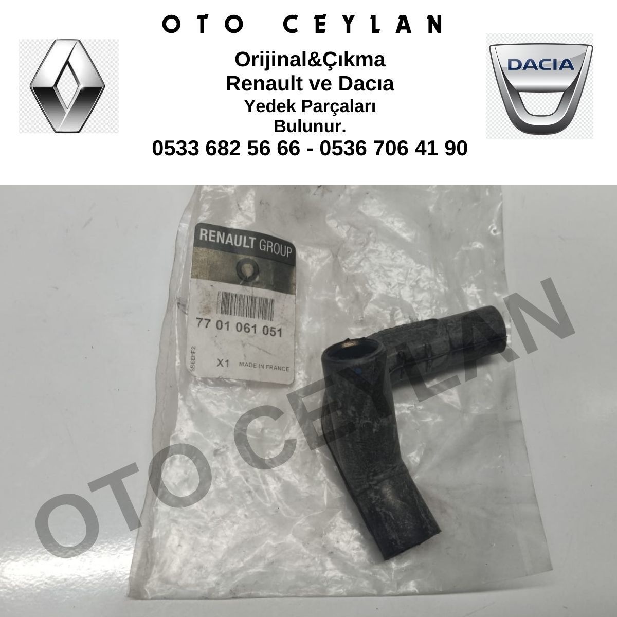 7701061051 Kango 1 2 Clio 2 3 4 Megane 2 3 Fluence Logan Sandero Duster Dokker Radyatör Hortumu Sıfır Orijinal