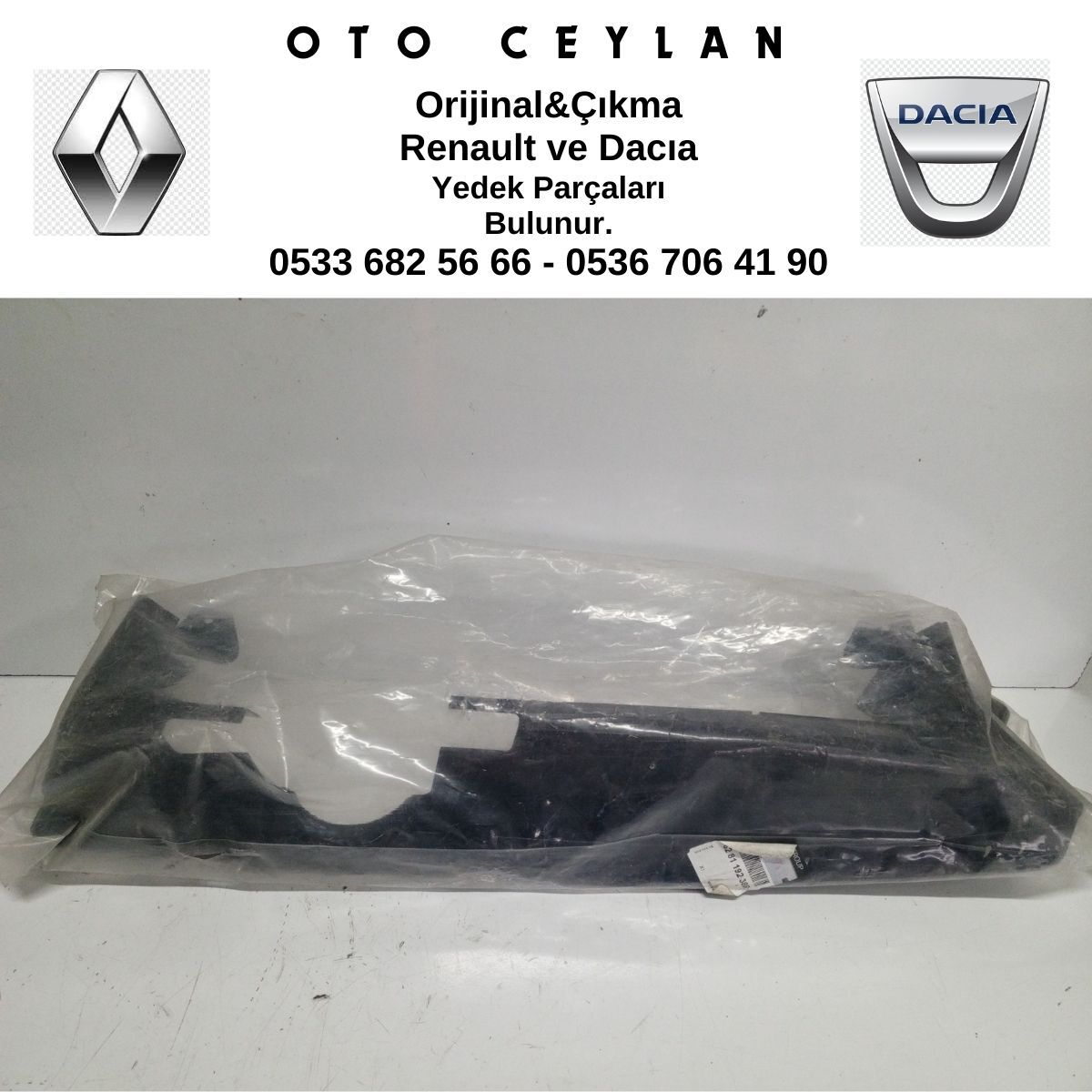 620788414R SANDERO 2 ÖN TAMPON ÜST PLAKA KAPAĞI BANDI