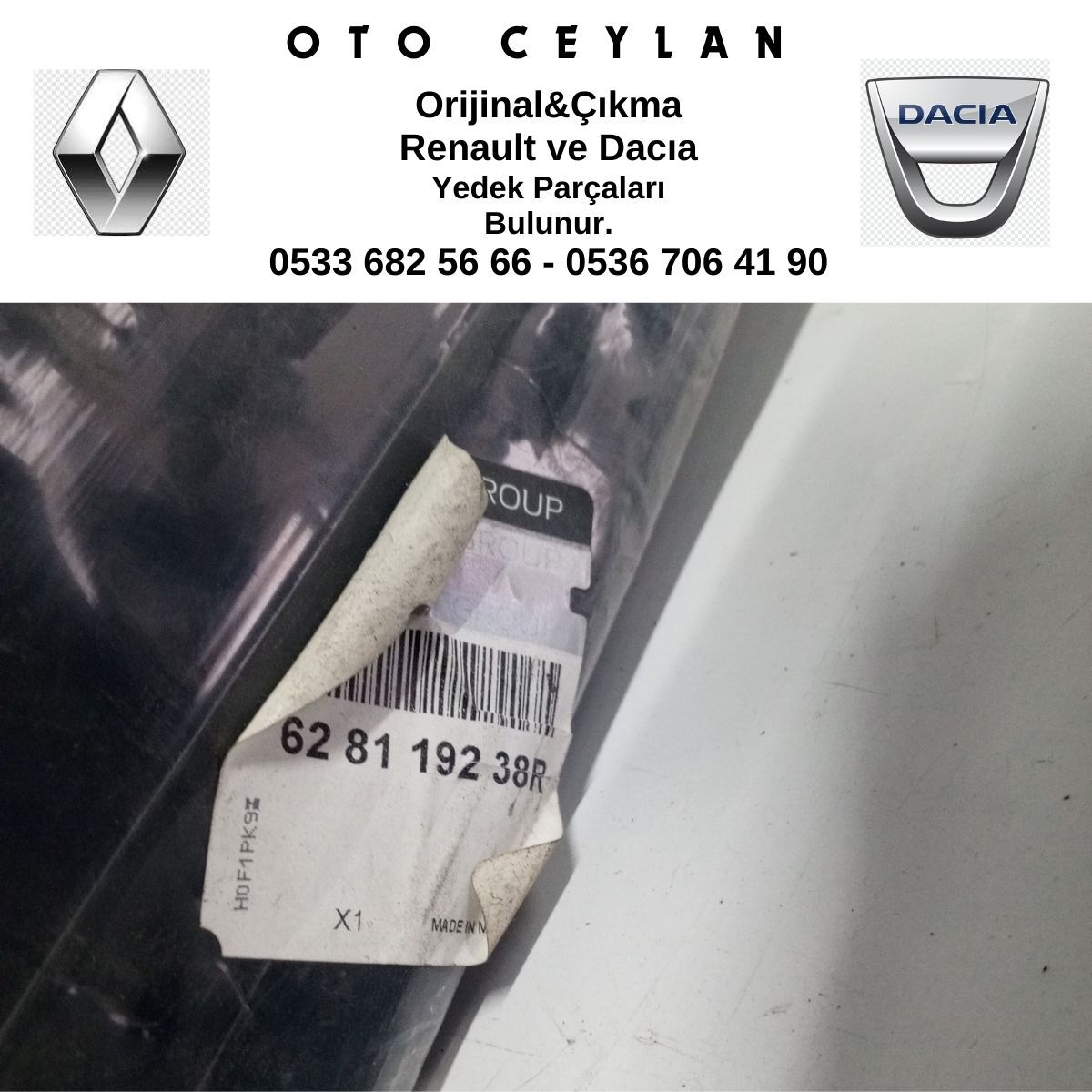 628119238R DOKKER HAVA YÖNLENDİRİCİ SIFIR ORİJİNAL