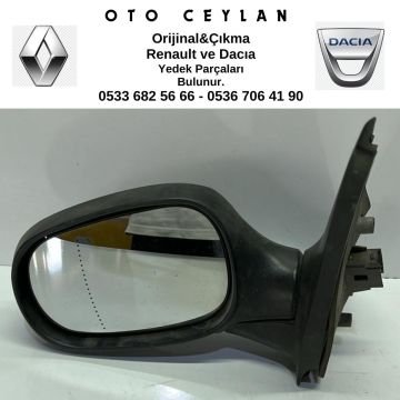 Clio 2 Sol Ayna Yarım Kapak Elektirikli Çıkma Orjinal