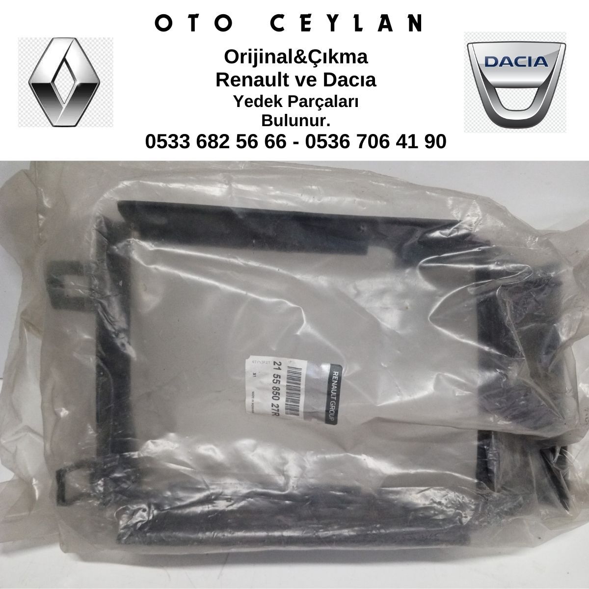 215585027R SANDERO TURBO RADYATÖRÜ DAVLUMBAZI SIFIR