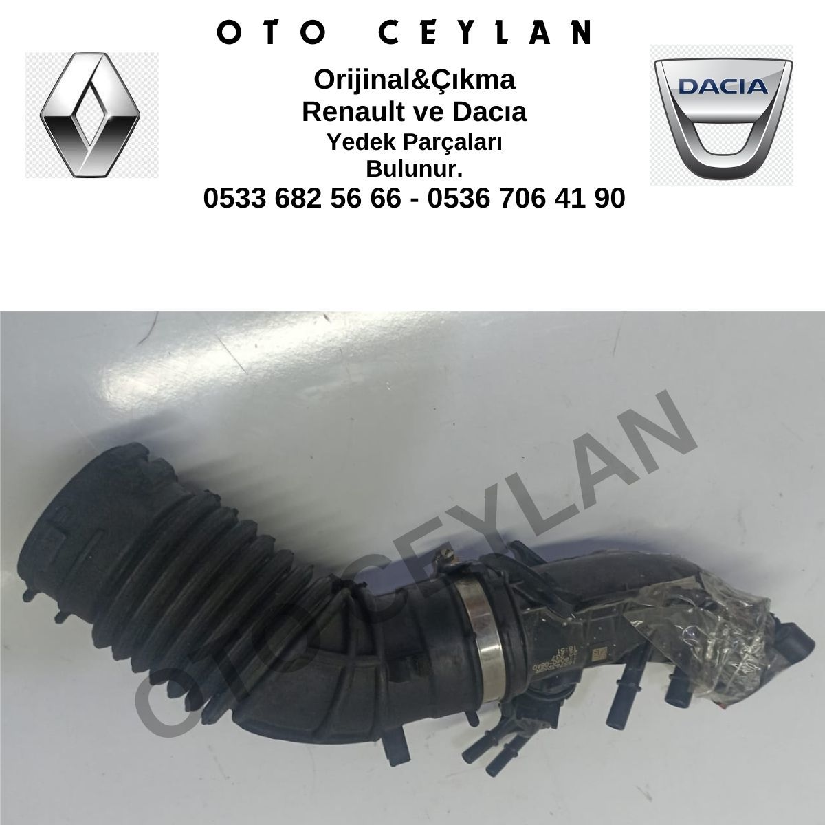 165758885R Logan Sandero 2 Hava Filtre Ara Hortumu Körüklü Orijinal Çıkma