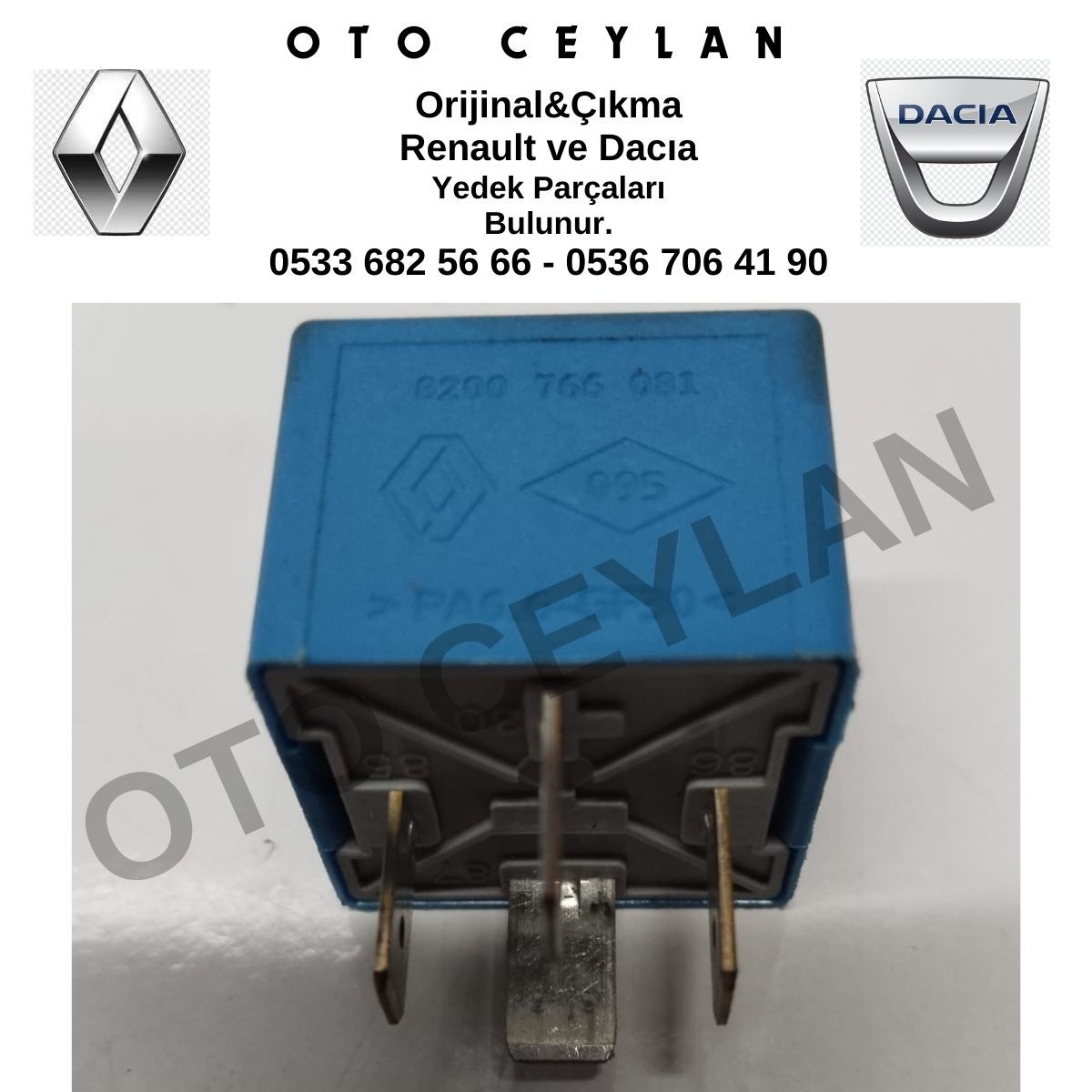 8200766081 Çok Amaçlı Elektronik Sigorta Kutu Rölesi Orijinal Çıkma