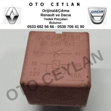 8200308271 Duster Logan Sandero Talisman Latitude 40 Amper Röle Pembe Orijinal Çıkma
