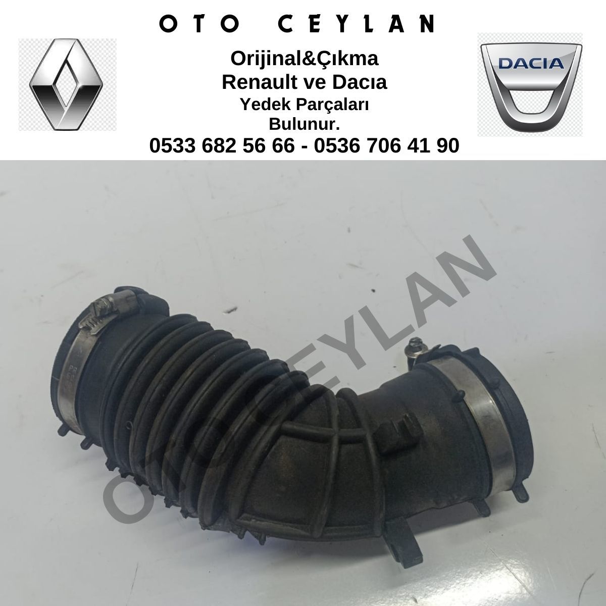165758885R Clio 4 Captur Logan Duster Hava Filtre Ara Hortumu Körüklü Orijinal Çıkma