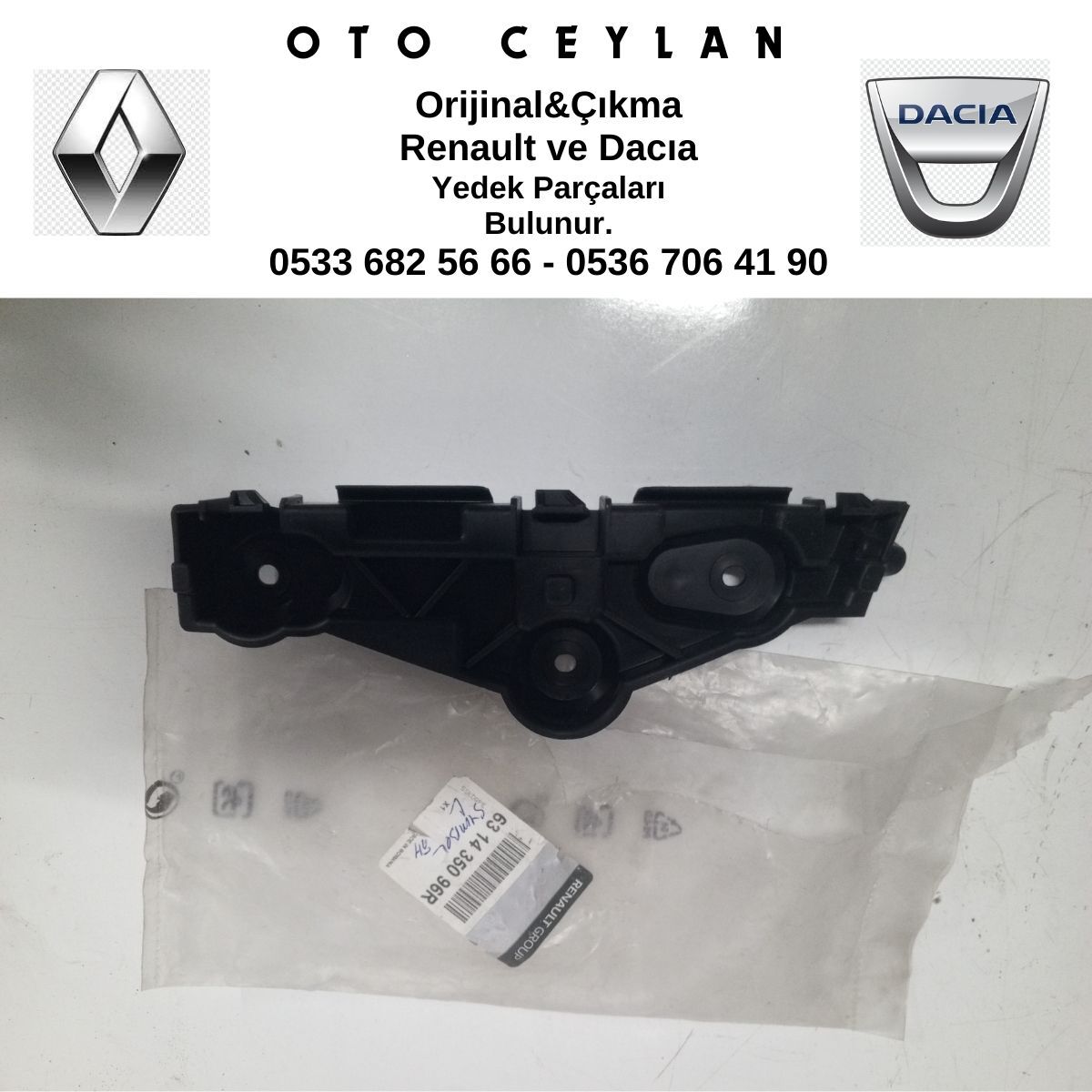 631435096R CLIO SYMBOL JOY ÖN TAMPON BRAKETİ 2016--2020