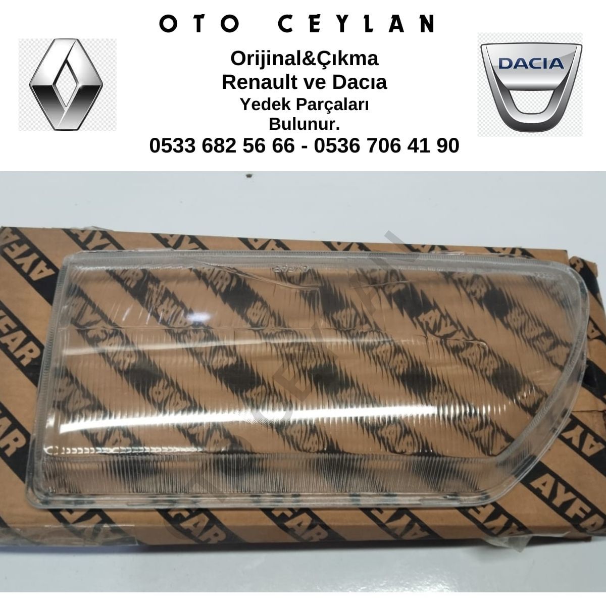 C11207 R9 Far Camı Sol Yerli Üretim AYFAR