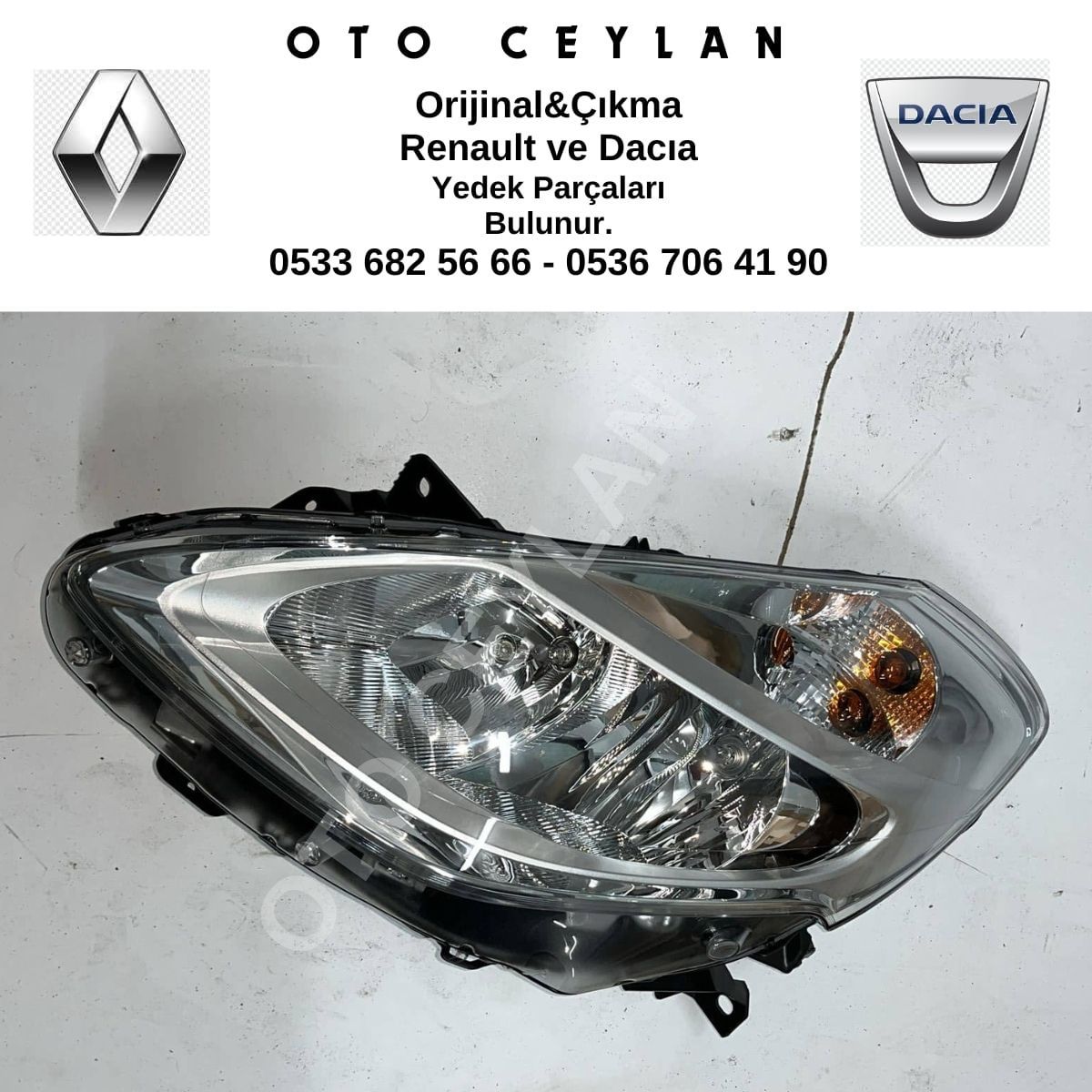 260608589R Clıo 3 Sol Far Orijinal Hafif Hatalı