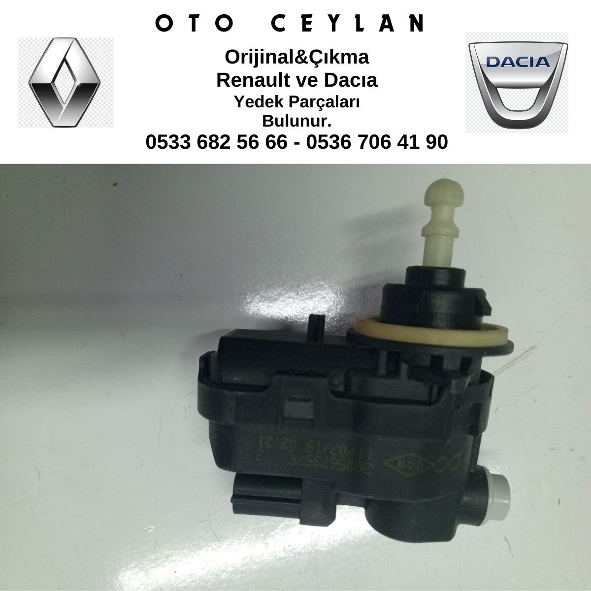 260564014R CLIO 5 CAPTUR FAR AYAR MOTORU SIFIR