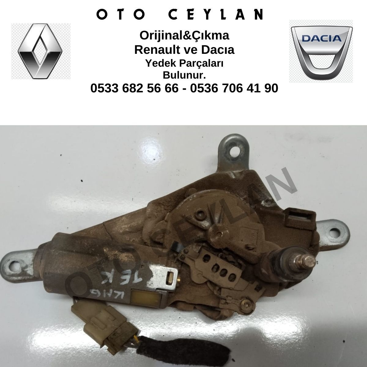7700308805 Kango Arka Cam Silecek Motoru Orijinal Çıkma