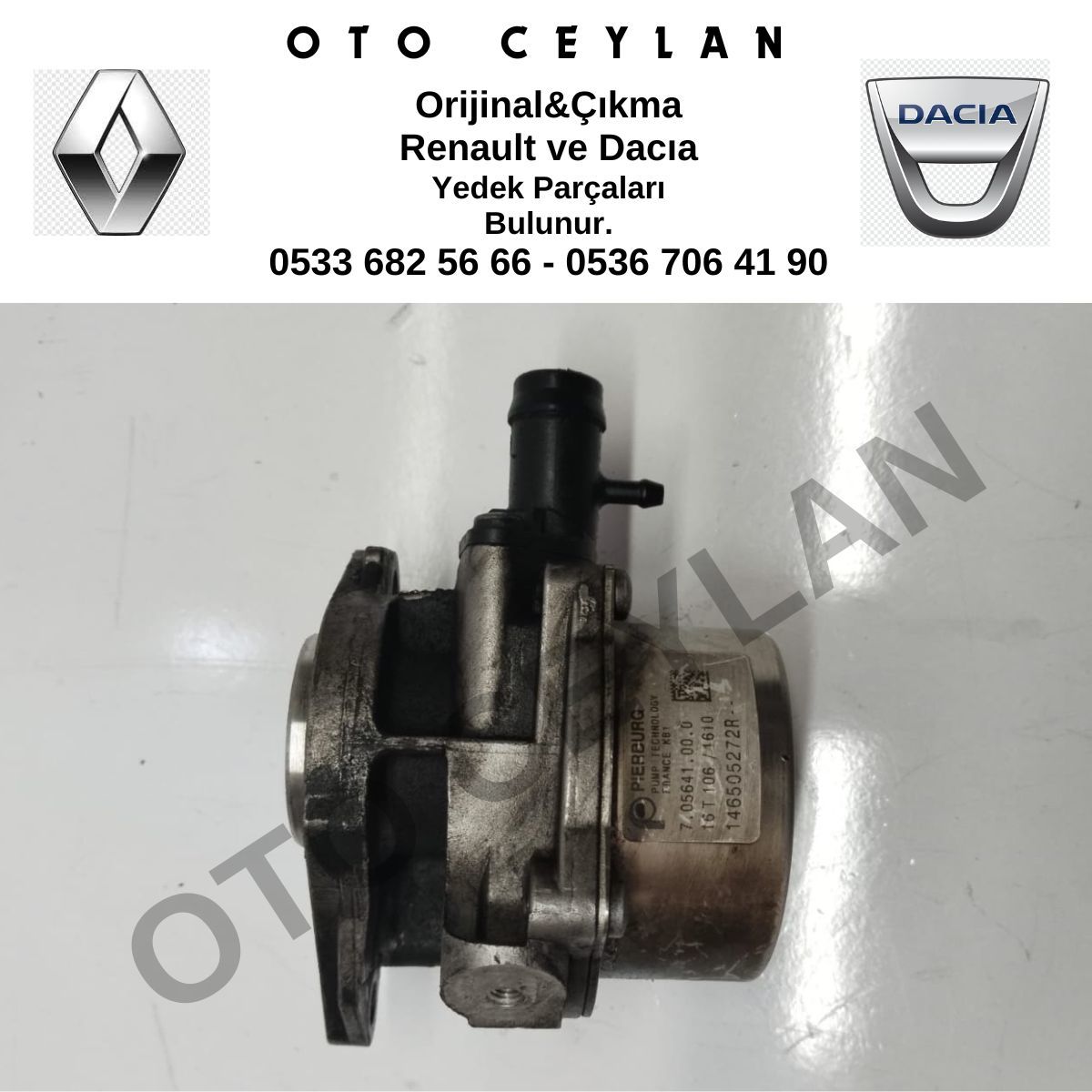 146505272R Megane 3 Fluence Vakum Pompası Orijinal Çıkma