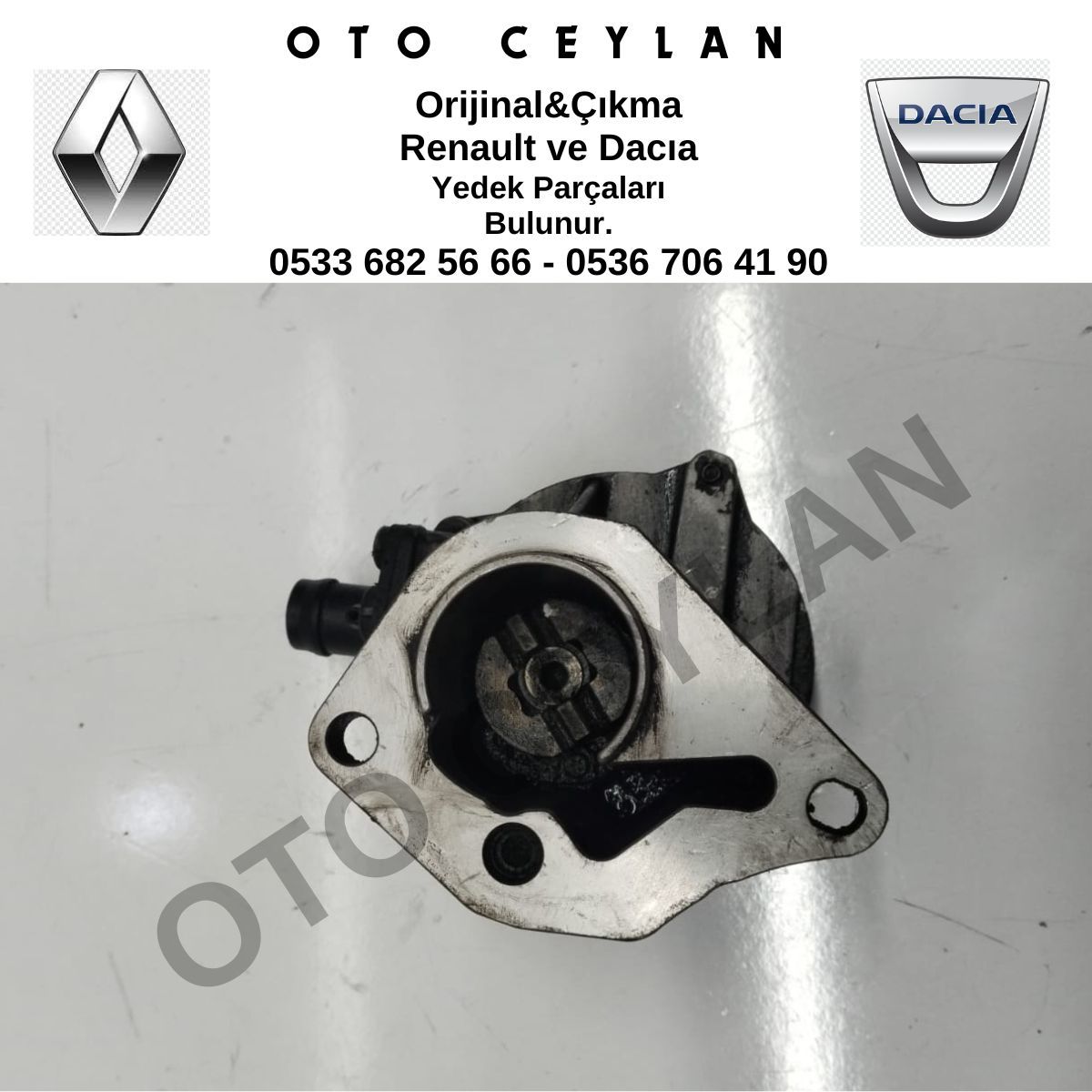 8200072985 Trafic Fren Vakum Pompası 1.9Dci F9Q Orijinal Çıkma