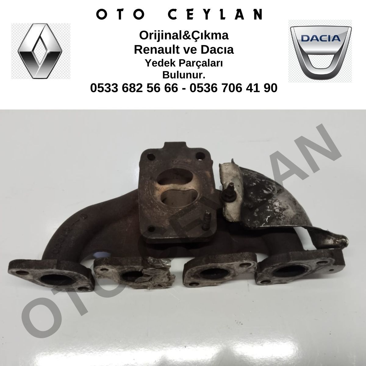 140040001R Megane 3 1.4 H4J Egzoz Manifoldu Orijinal Çıkma
