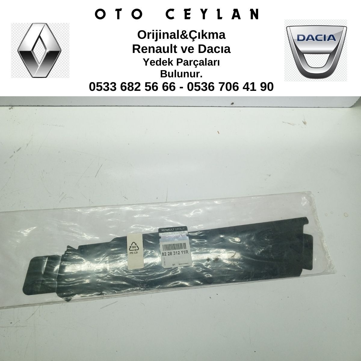 822831211R CLIO 4 SAĞ ARKA KAPI ÖN DİREK KAPLAMASI