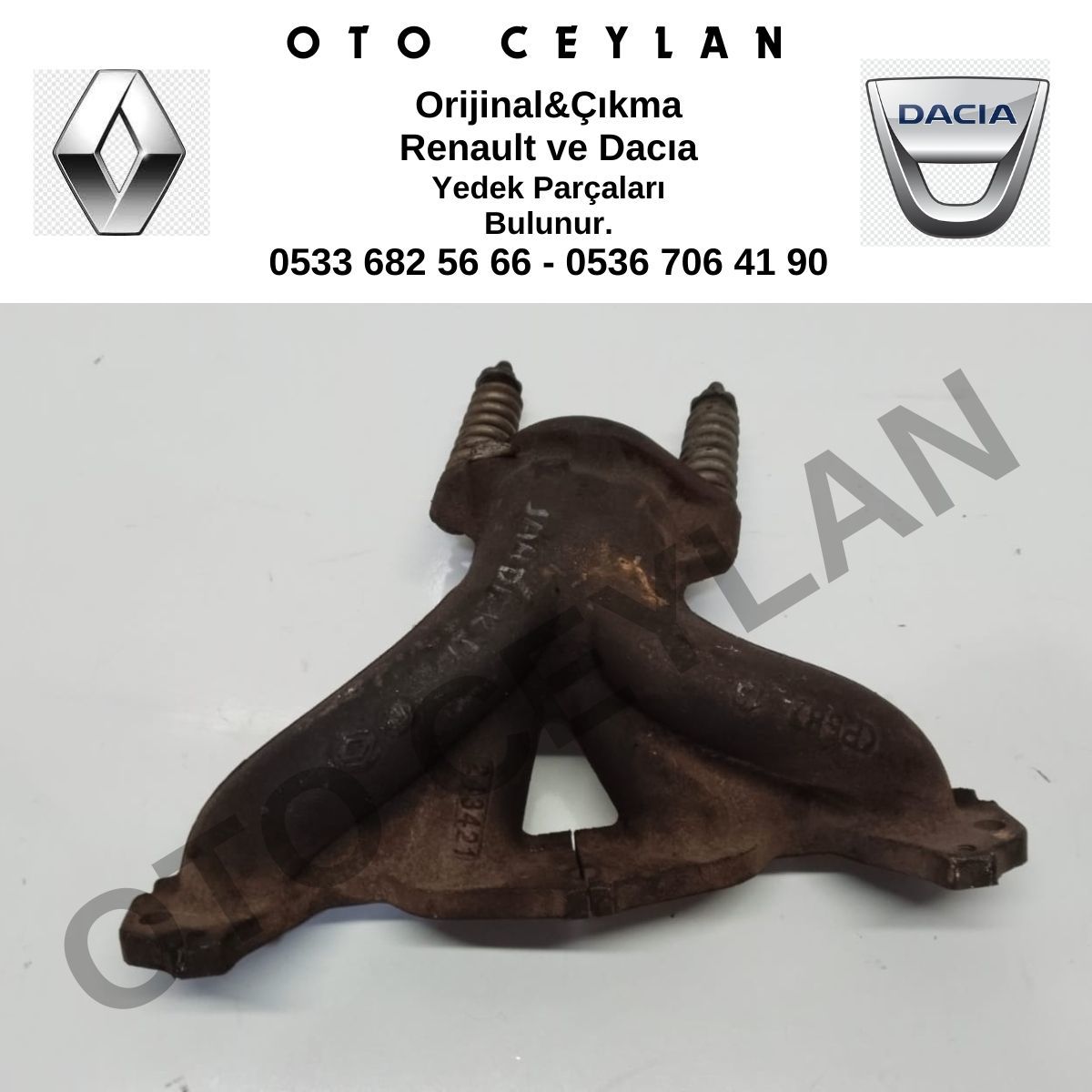 8200243421 Clio 2 Symbol 1.2 D4F Egzoz Manifoldu Orijinal Çıkma