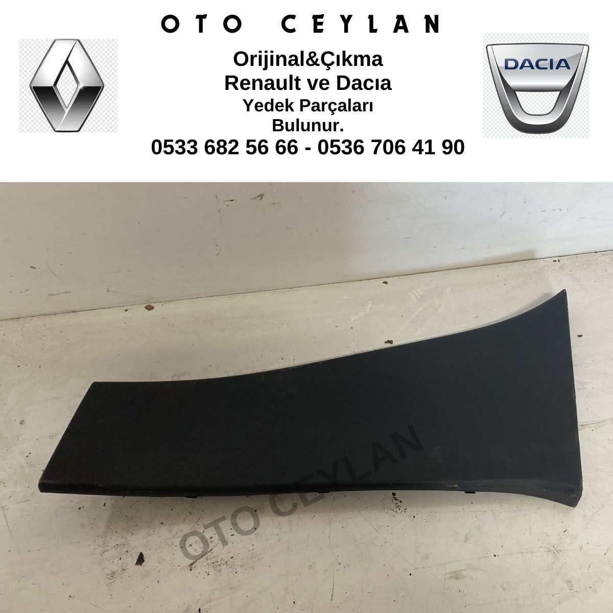769160035R 769160036R Fluence Megane 3 Sol Orta Direk Kaplaması Orijinal Çıkma