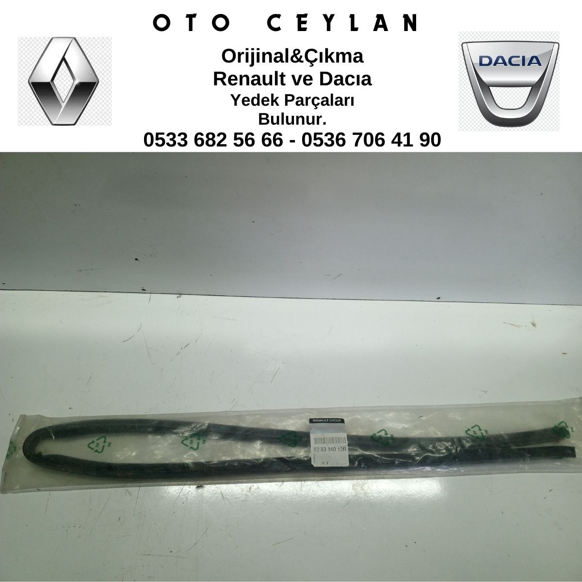 828314012R MEGANE 4 SOL ARKA KAPI TOZ FİTİLİ SIFIR