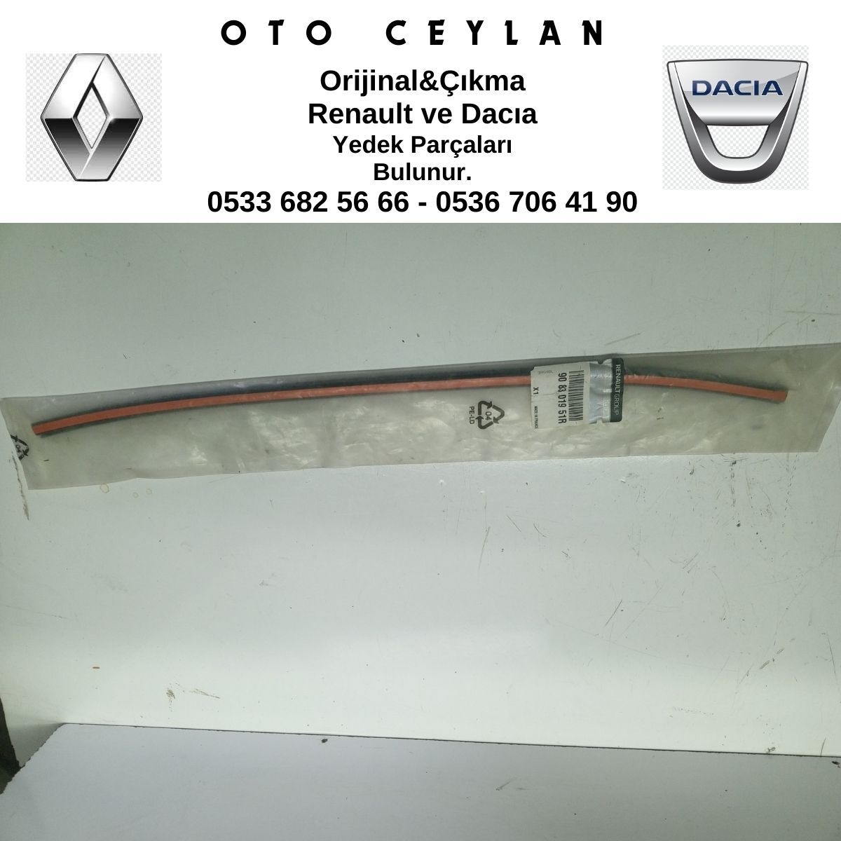 908301951R DOKKER BAGAJ KAPAK ÜST FİTİLİ SIFIR ORİJİNAL