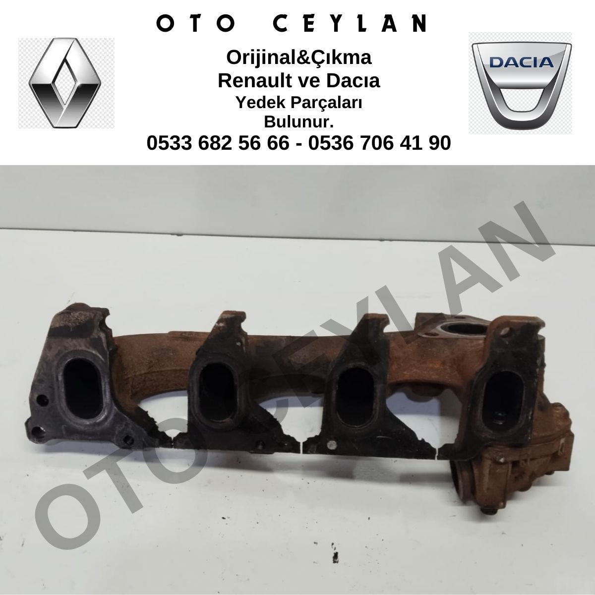 8200701 Trafic Scenic Laguna 1.9 Dci Egzoz Manifoldu Orijinal Çıkma