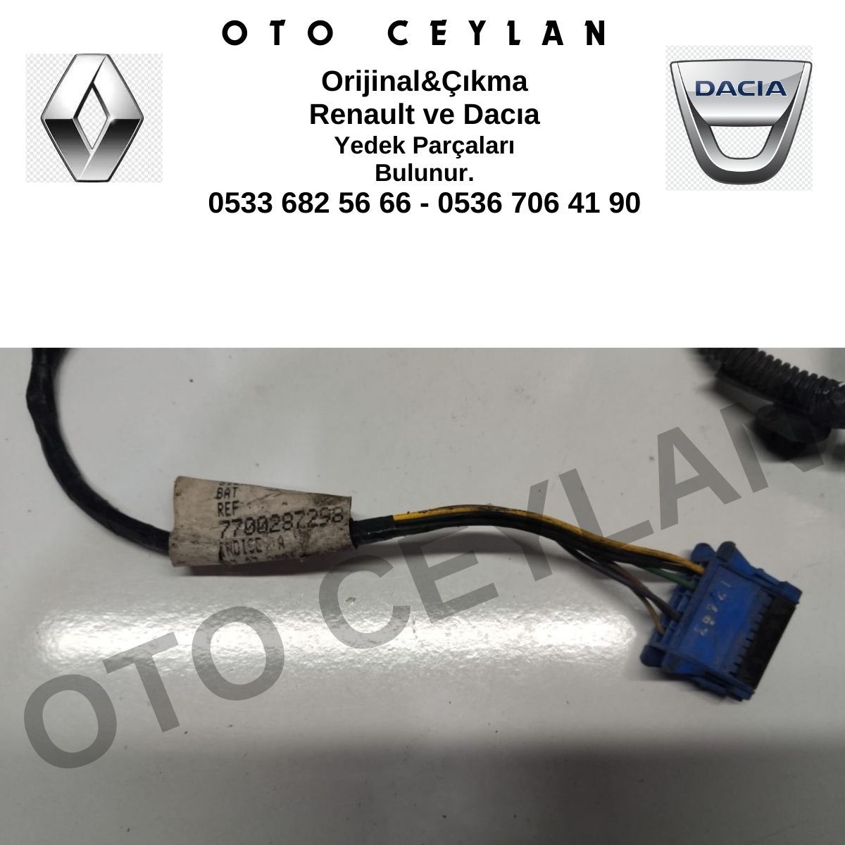 7700287298 7703397911 Scenic 1 Kablolama Orijinal Çıkma