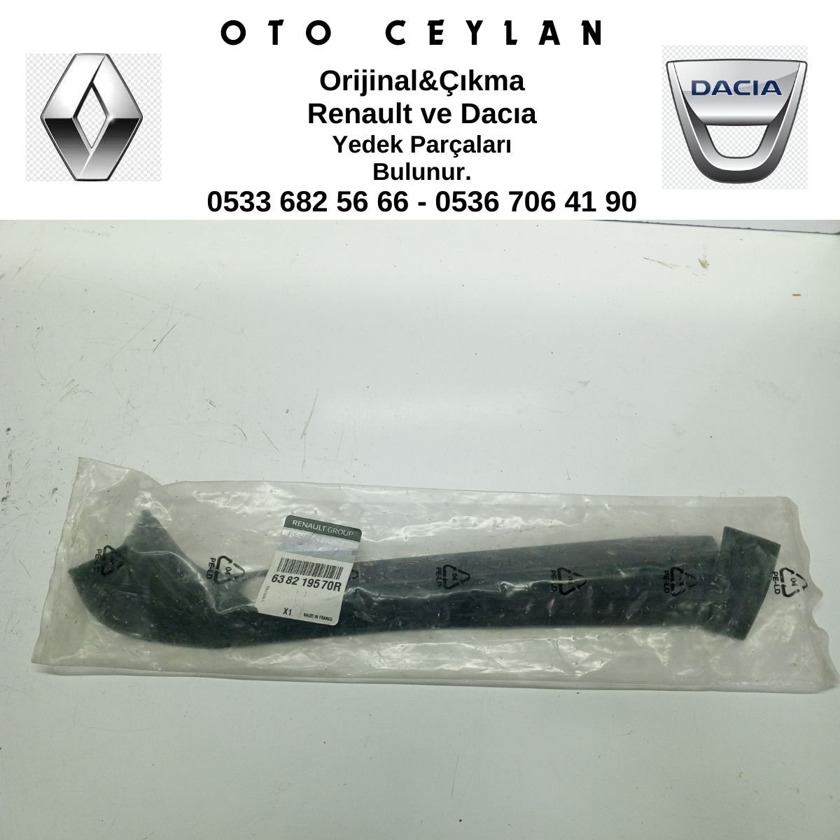 638219570R FLUENCE MEGANE 3 SOL ÖN ÇAMURLUK BAĞLANTI SABBİTLEME FİTİLİ SIFIR