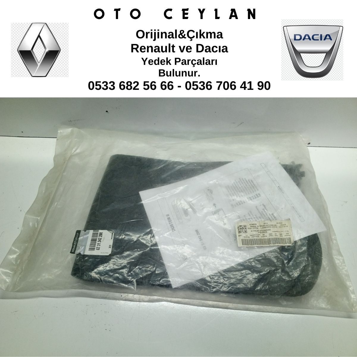 623124229R DUSTER TAMPON HAVA KANALI BAKALİTİ