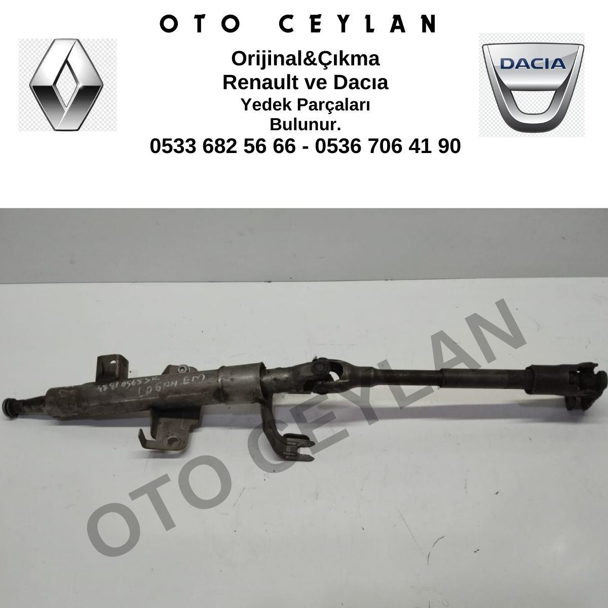 488105653R Logan Sandero Direksiyon Mili Orijinal Çıkma