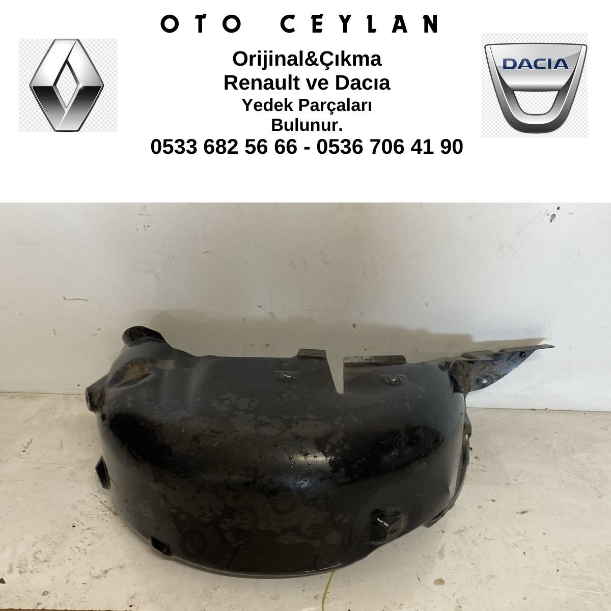 767490021R Megane 3 Arka Çamurluk Davlumbazı Sol Orijinal Çıkma