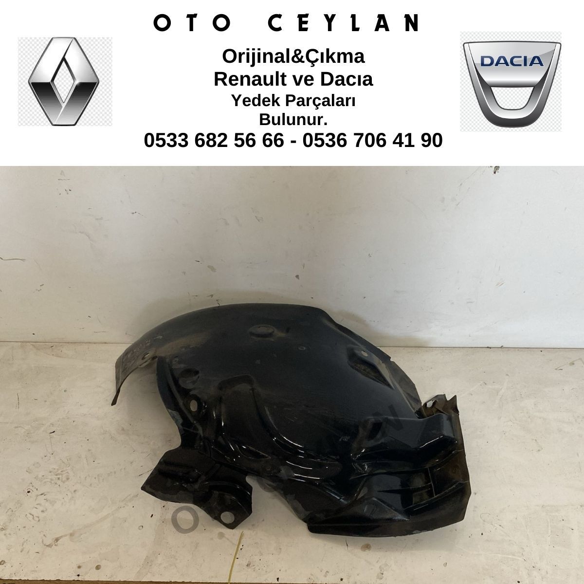 638458487R Fluence Çamurluk Davlumbazı Ön Orijinal Çıkma
