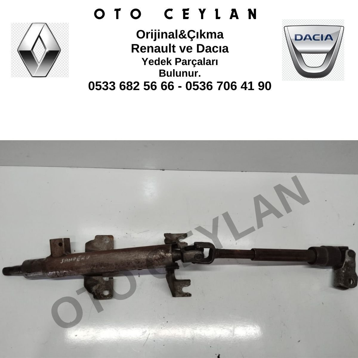 488105653R Logan Sandero 2 Direksiyon Mili Mafsallı Orijinal Çıkma