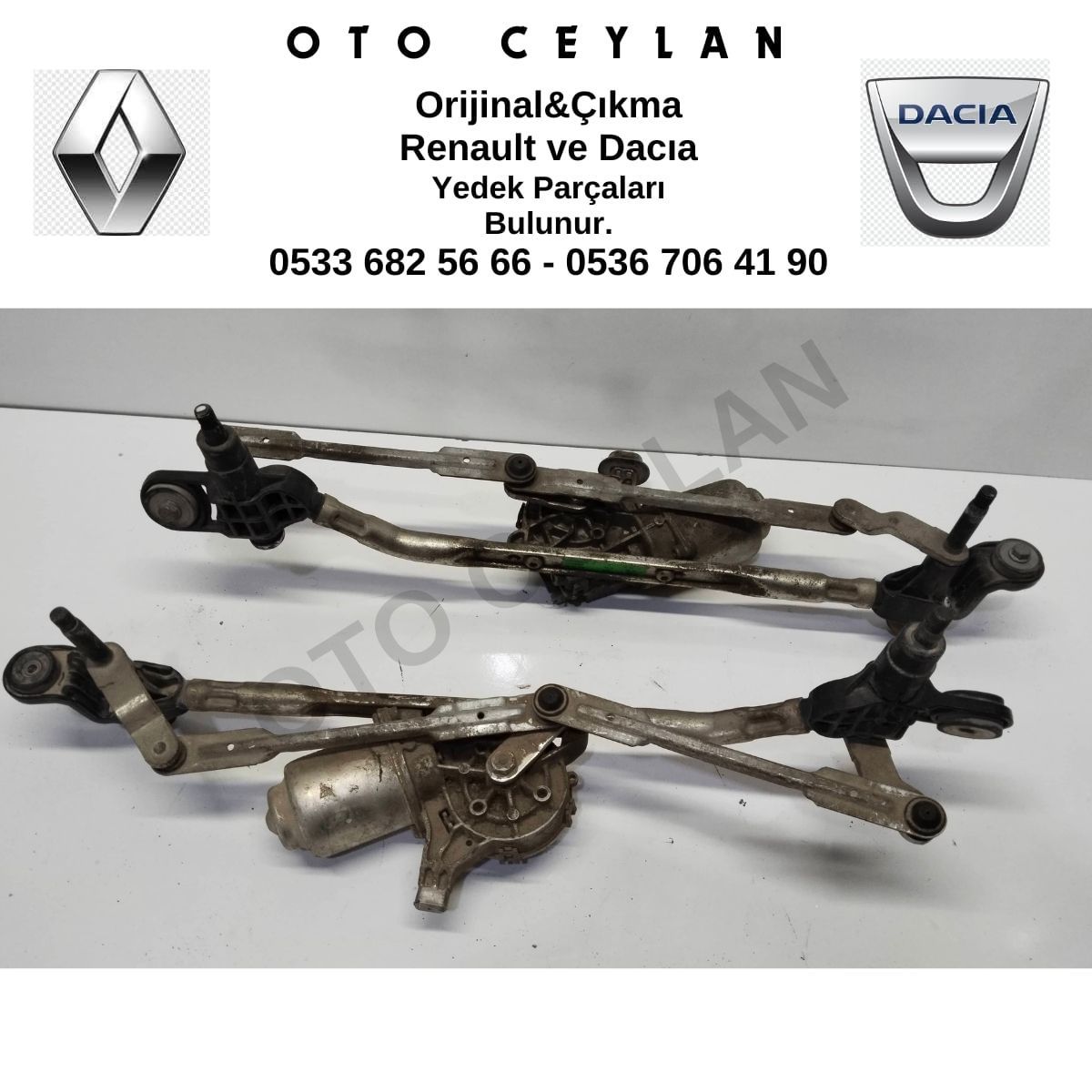 288000007R Fluence Silecek Motorlu Silecek Mekanizması Çıkma Orjinal