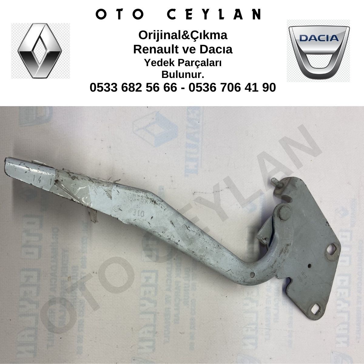 654010016R Fluence-Megane 3 Motor Kaput Menteşesi Sol