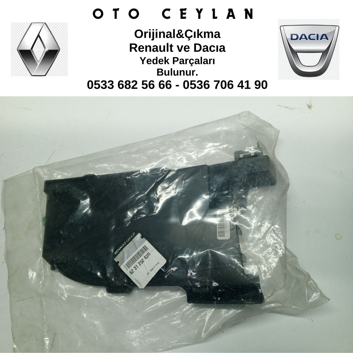 623125242R CLIO SYMBOL ÖN PLAKALI 2016---SIFIR ORİJİNAL