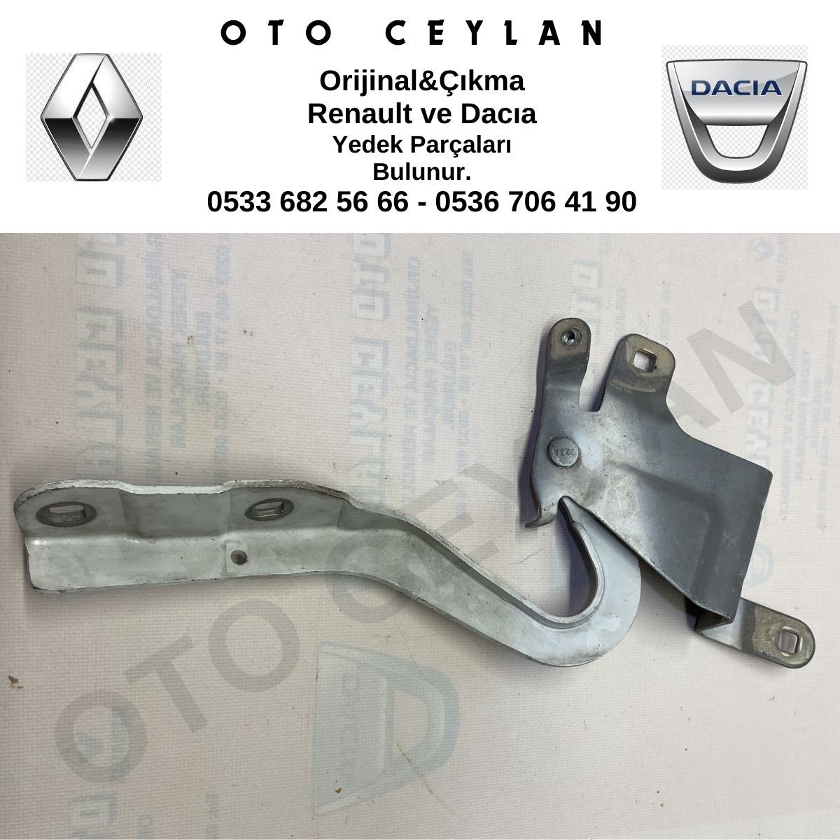 654008394R Clio IV-4 Sağ Kaput Menteşesi